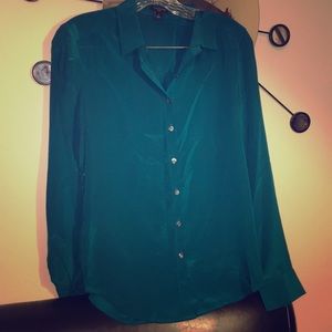 Ann Taylor Teal Button Down Shirt